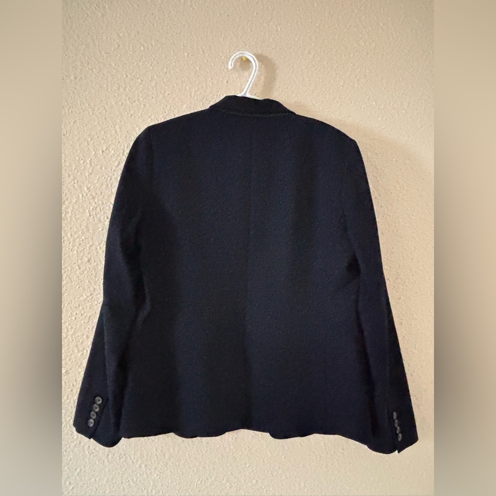 J Crew Reagent Wool Flannel Navy Blue Blazer Suit Jacket 12/L - Picture 11 of 11